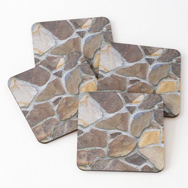 Item preview, 2 Background of a decorative wall made with flat stones of different shapes and colors designed and sold by Rostislav Bouda.