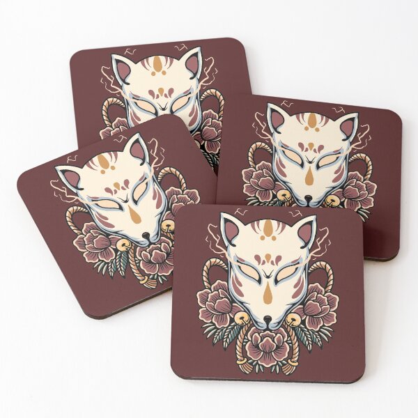 Item preview, Vintage Kitsune Fox Mask with Roses designed and sold by SLAG-Creative.