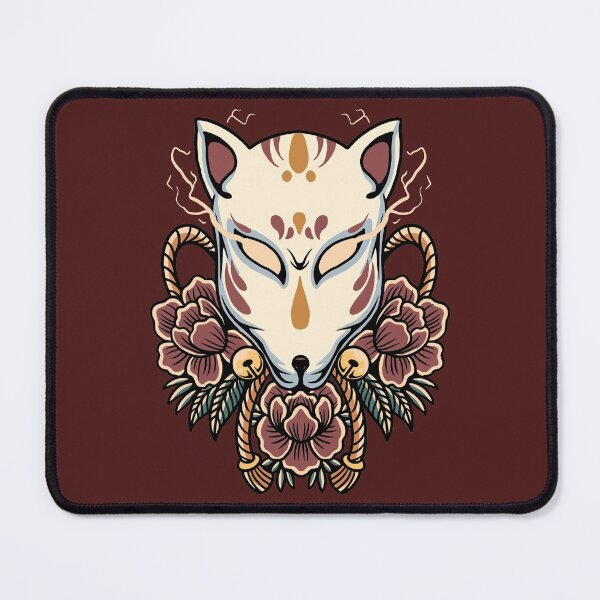 Item preview, Vintage Kitsune Fox Mask with Roses designed and sold by SLAG-Creative.