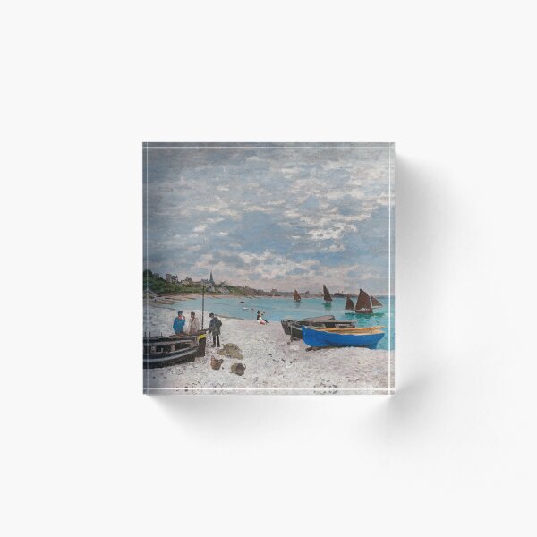 The Beach at Sainte Adresse Acrylic Block