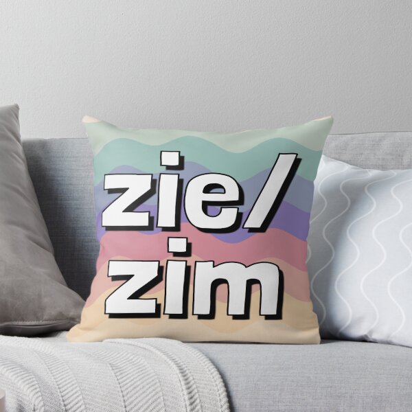 Item preview, Zie Zim Pronouns Multicoloured Pastel Waves designed and sold by cashewdays.