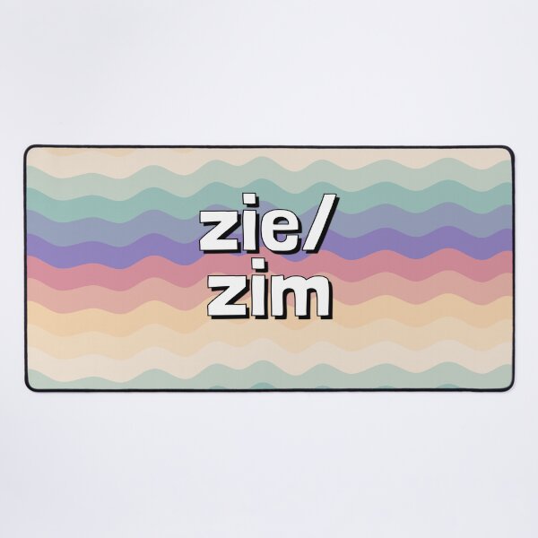 Item preview, Zie Zim Pronouns Multicoloured Pastel Waves designed and sold by cashewdays.