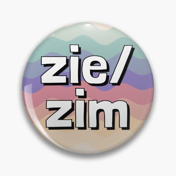 Item preview, Zie Zim Pronouns Multicoloured Pastel Waves designed and sold by cashewdays.