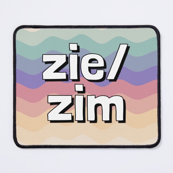 Item preview, Zie Zim Pronouns Multicoloured Pastel Waves designed and sold by cashewdays.
