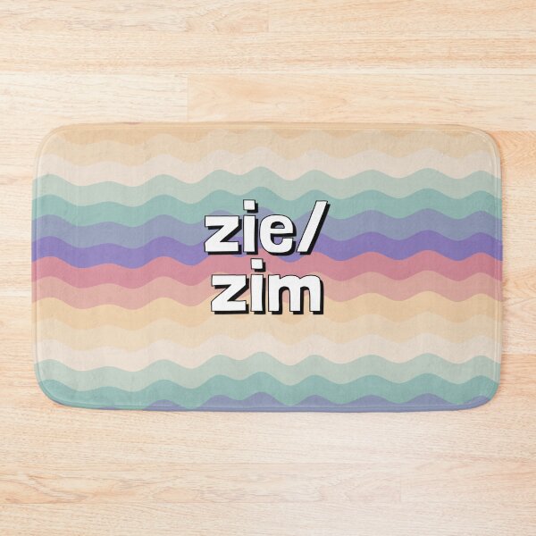 Item preview, Zie Zim Pronouns Multicoloured Pastel Waves designed and sold by cashewdays.
