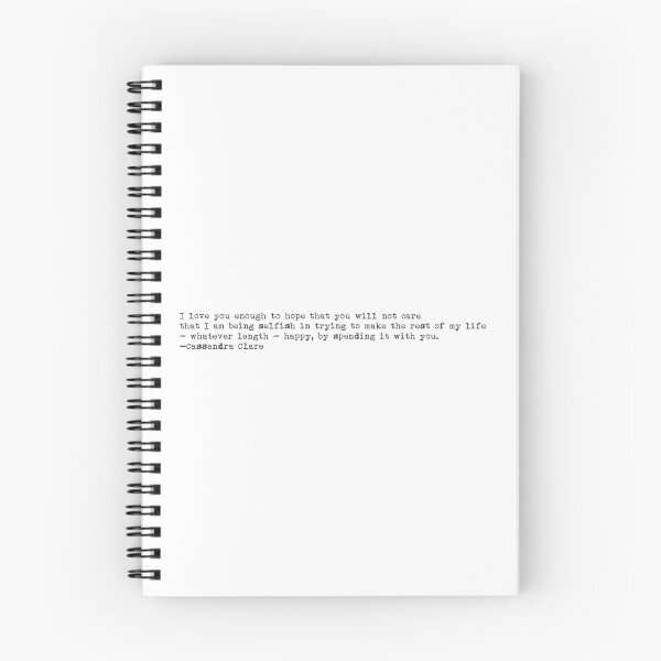 Item preview, "I love you enough to hope..." -Cassandra Clare designed and sold by typedbookquotes.