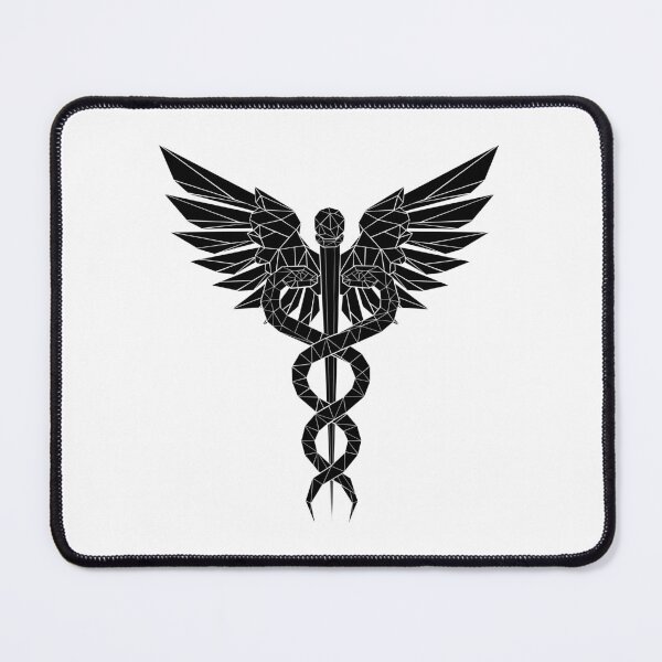 Item preview, Black Polygonal Caduceus Symbols designed and sold by Blackmoon9.