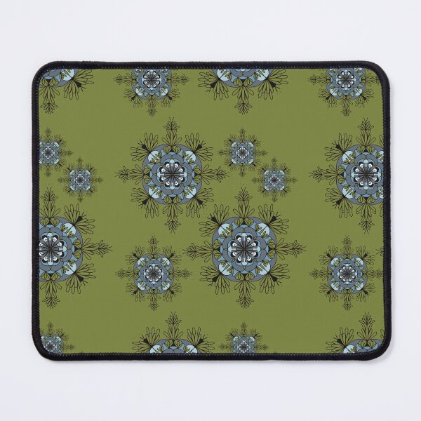 Item preview, Flower Design Green and Blue Pattern designed and sold by Artistestella.