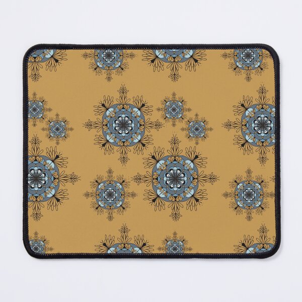 Item preview, Flower Design Yellow and Blue Pattern designed and sold by Artistestella.