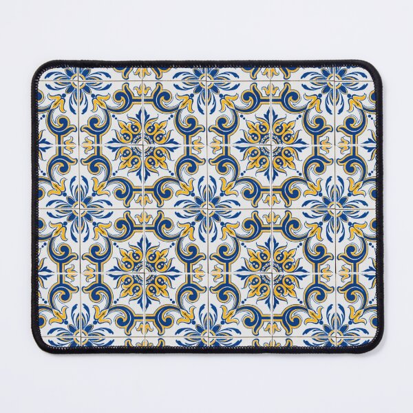 Item preview, Colorful Tiles in Blue, Yellow, and White designed and sold by MyQueendom.