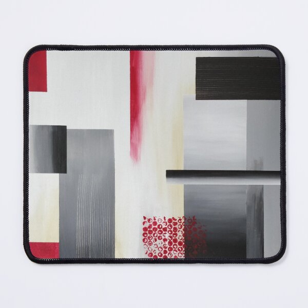Item preview, Red and gray abstract painting Holistic designed and sold by LinseyART.