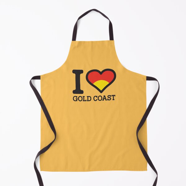 Item preview, “I love Gold Coast” AFL & AFLW Inspired Apparels, Merchandise, T Shirts, Leggings, Skirt, Mask, Apron, Eco Bag designed and sold by Ink Inc.
