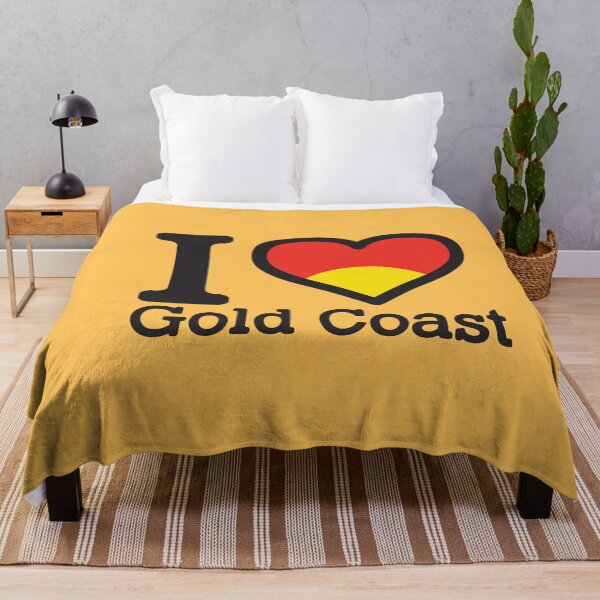 Item preview, “I love Gold Coast” AFL & AFLW Inspired Apparels, Merchandise, T Shirts, Leggings, Skirt, Mask, Apron, Eco Bag designed and sold by Ink Inc.