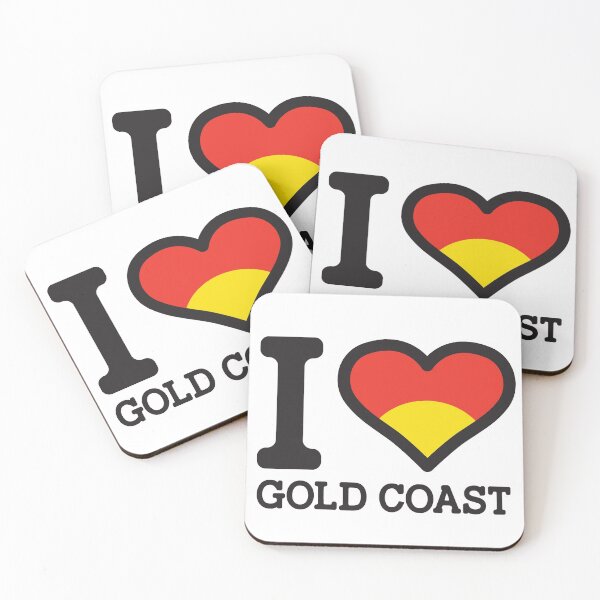 Item preview, “I love Gold Coast” AFL & AFLW Inspired Apparels, Merchandise, T Shirts, Leggings, Skirt, Mask, Apron, Eco Bag designed and sold by Ink Inc.