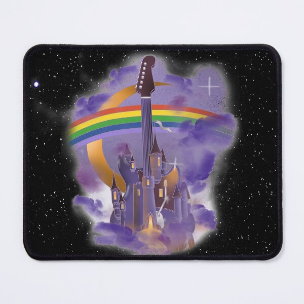 Item preview, Strat Rainbow Night Castle - Stratocaster Electric Guitar Art designed and sold by Strawbery-Drive.