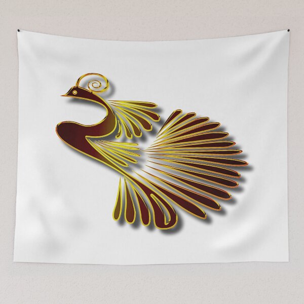 Item preview, Golden Chocolate Jewel Peacock With Gold Shadows designed and sold by HumusArt.