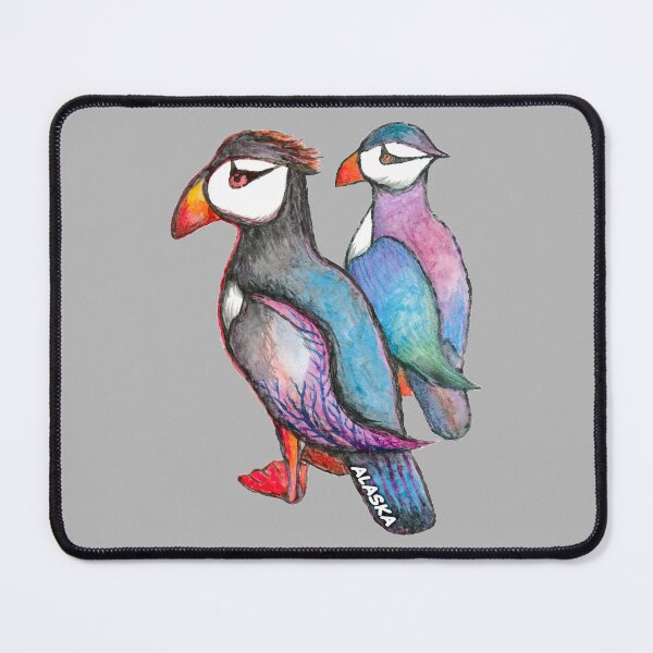 Item preview, Alaska Puffins Stylized Watercolor designed and sold by nadya.