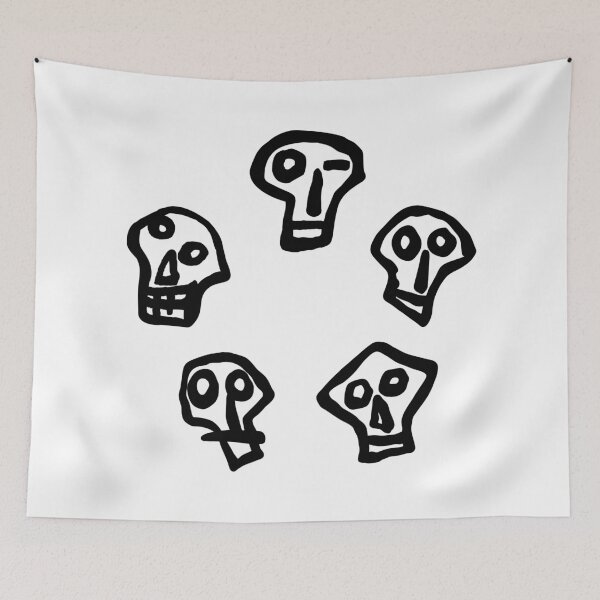 Item preview, Mighty Boosh Skulls Black designed and sold by Jessica Sinclair.