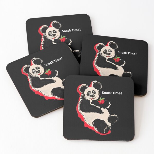 Artikelvorschau, Snack TIME Panda isst Erdbeere Schulspaß entworfen und verkauft von HenrieHard.