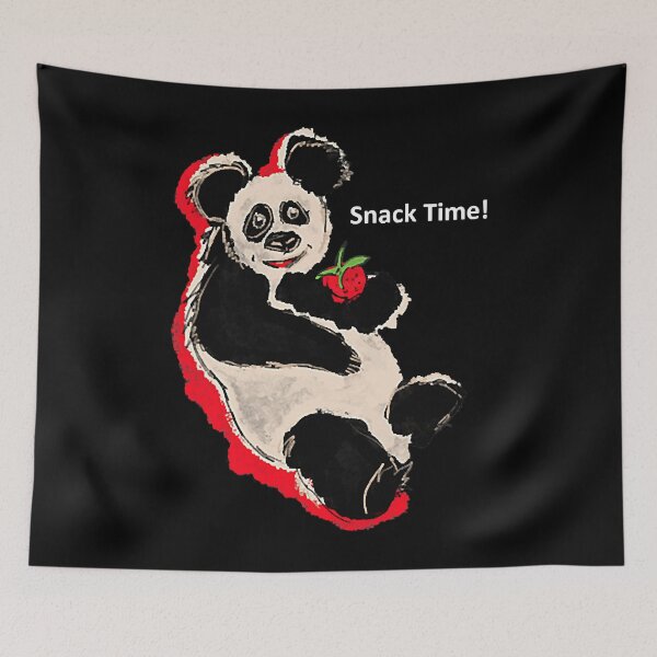 Item preview, Snack TIme Panda Eating Strawberry School Fun designed and sold by HenrieHard.