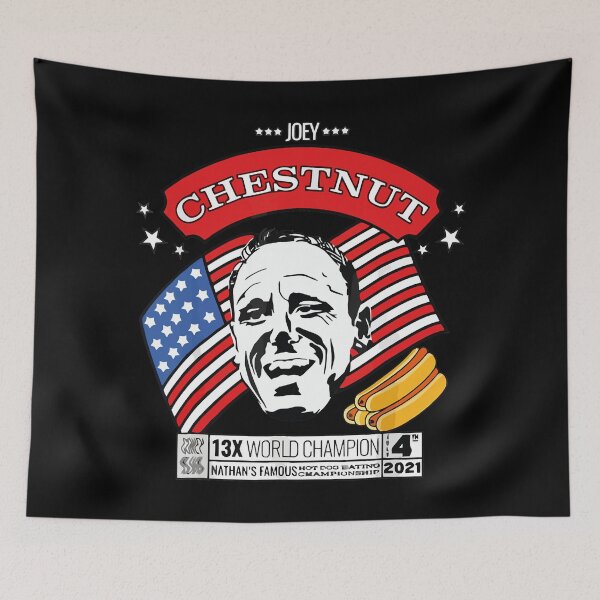 Item preview, Rock Joey Chestnut Nathans Hot Dog Eating Contest 2021 Graphic For Fan designed and sold by DahliaMarquardt.