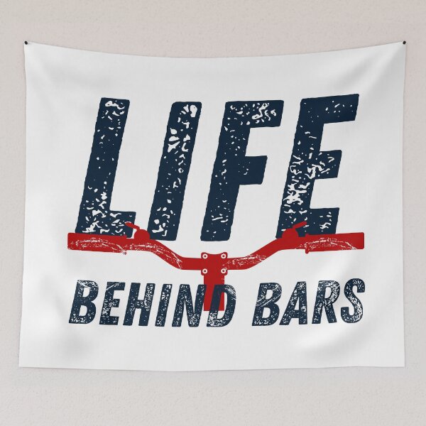 Item preview, Life Behind Bars - Cool MTB Or Funny Helmet Stickers And MTB Bikers Gifts Sticker designed and sold by LostTraveller.