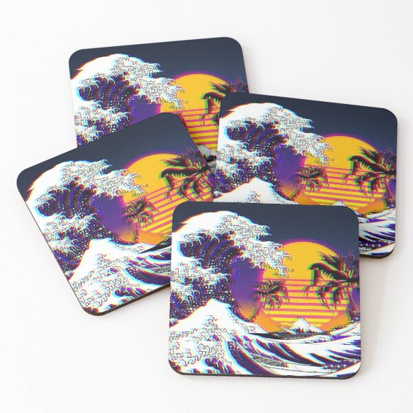 Item preview, Great Wave off Kanagawa Vaporwave Aesthetic designed and sold by ind3finite.