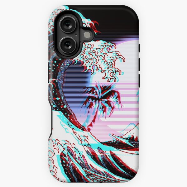 Item preview, Great Wave off Kanagawa Vaporwave Aesthetic designed and sold by ind3finite.