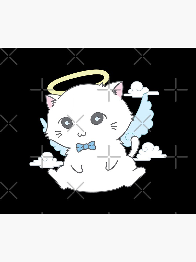 Tenshineko Cute White Angel Chibi Cat Mouse Pad