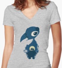 He Mele no Lilo Women's Fitted V-Neck T-Shirt