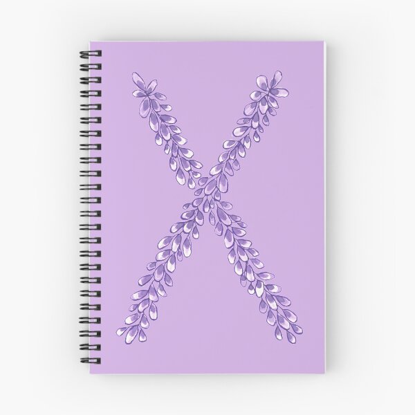 Item preview, Lavender Letter X Hand Drawn in Watercolor and Ink designed and sold by EndlessDoodles.