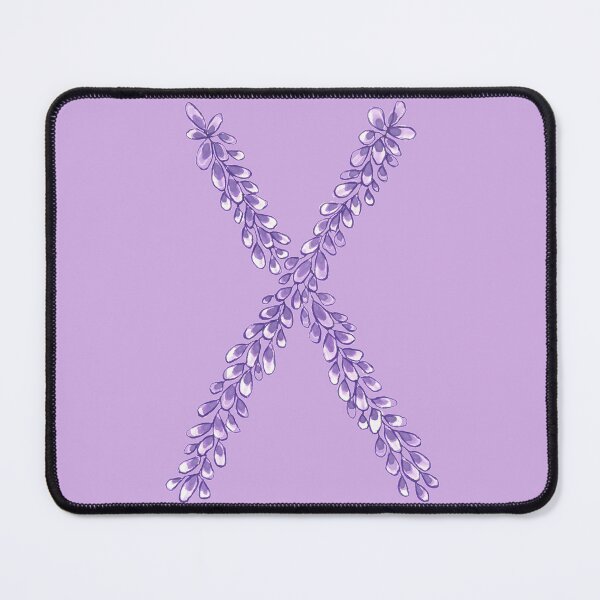 Item preview, Lavender Letter X Hand Drawn in Watercolor and Ink designed and sold by EndlessDoodles.