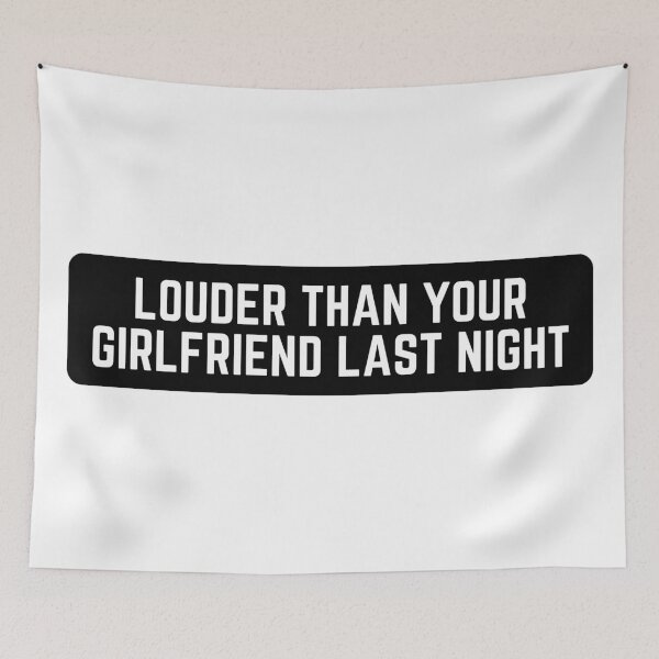 Item preview, Louder Than your Girlfriend Last Night - Cool Motorcycle Or Funny Helmet Stickers And Bikers Gifts Sticker designed and sold by LostTraveller.