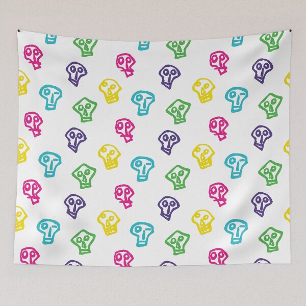 Item preview, Mighty Boosh Skulls Pattern Colourful designed and sold by Jessica Sinclair.