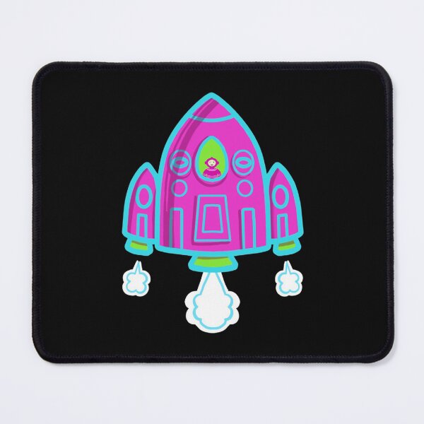 Item preview,  pink spaceship sticker,  astronaut Sticker, Water bottle, Laptop, Cars, Notebook, Phones, pattern designed and sold by juartshop.