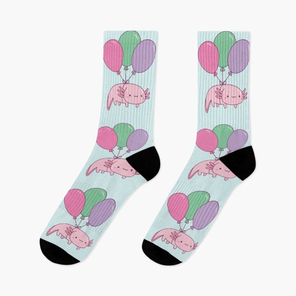 Item preview, Balloons and Cute Axolotl Doodle designed and sold by rustydoodle.