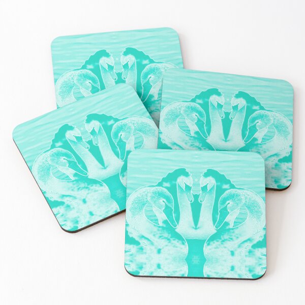 Item preview, Partners For Life Turquoise Swan Romance designed and sold by SpiritGifts.