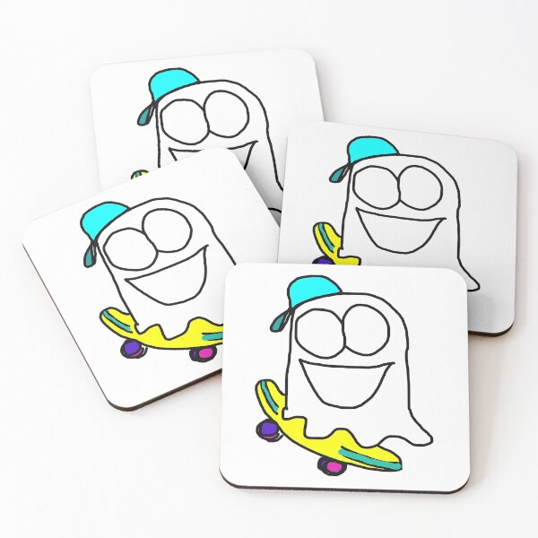 Item preview, Skateboard happy stylish ghost designed and sold by MacaMacaMaca.