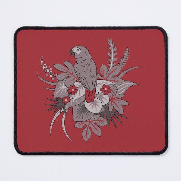 Item preview, African grey parrot: vignette 2 (red) designed and sold by selfproclaimd.