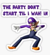 Waluigi Party Shirt Sticker