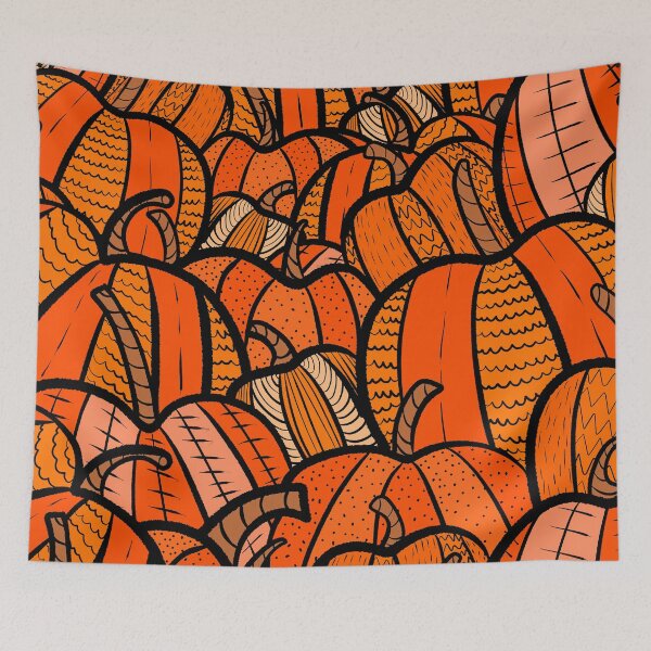 Item preview, Deep orange pumpkins  designed and sold by Swadeillustrations.