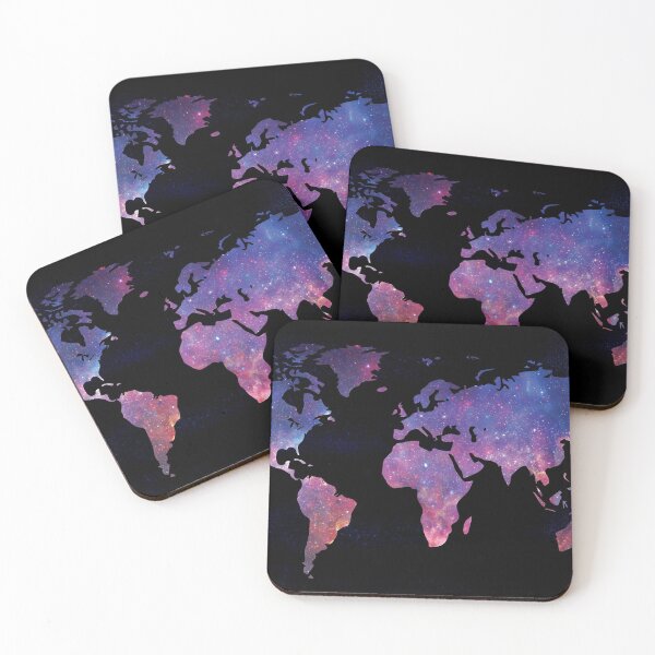 Item preview, Galaxy World Map - Stars  designed and sold by cannevas.