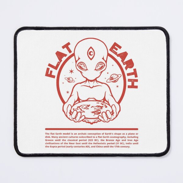Item preview, Flat Earth Society, Flat Earthers Club, Alien, Red designed and sold by anghelapparel.