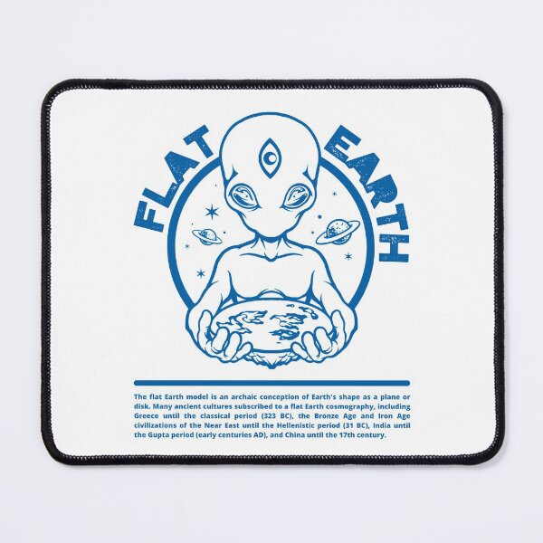 Item preview, Flat Earth Society, Flat Earthers Club, Alien, Blue designed and sold by anghelapparel.