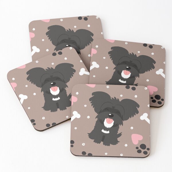 Item preview, LOVE Black and White Morkie Yorkie designed and sold by Lulupainting.