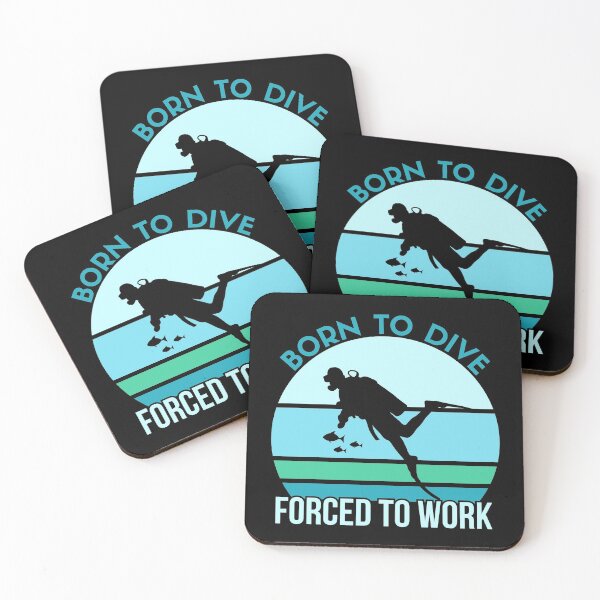 Item preview, Born to dive Forced to work designed and sold by designandclouds.
