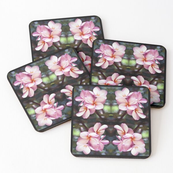 Item preview, Pink Plumeria Blossoms Bouquet Kaleidoscope Collage designed and sold by MOP-tees.