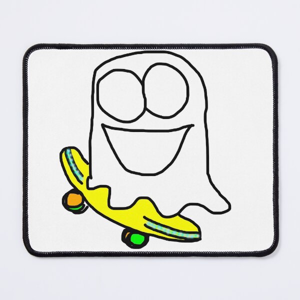 Item preview, Skateboard happy smiling ghost designed and sold by MacaMacaMaca.