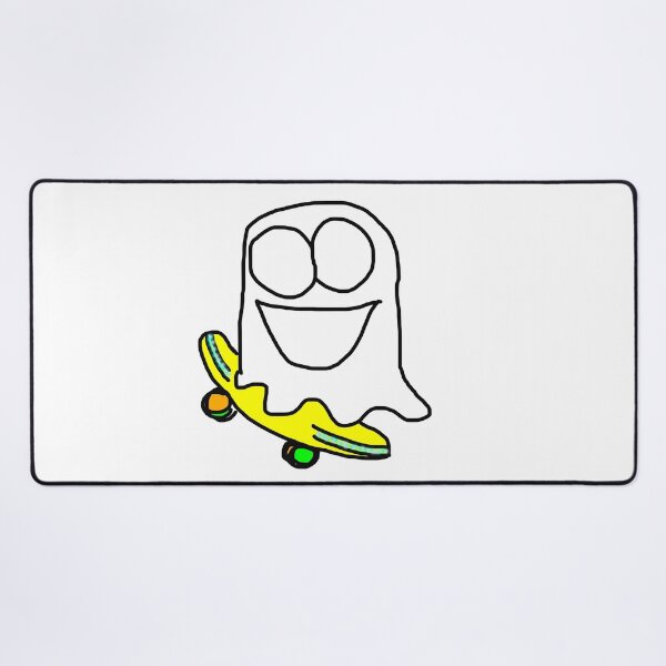 Item preview, Skateboard happy smiling ghost designed and sold by MacaMacaMaca.