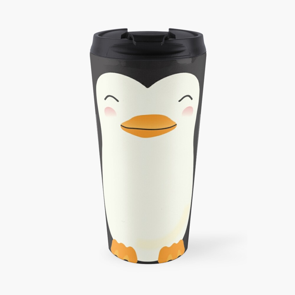 Percy The Penguin Travel Mug Travel Mug By Alexbeppo Redbubble